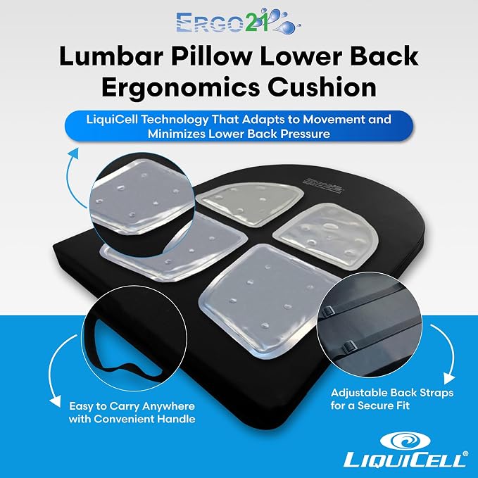 Lumbar Support Pillow for Office Chair, Driving Seat, Lower Back Pain | Great - Image 3