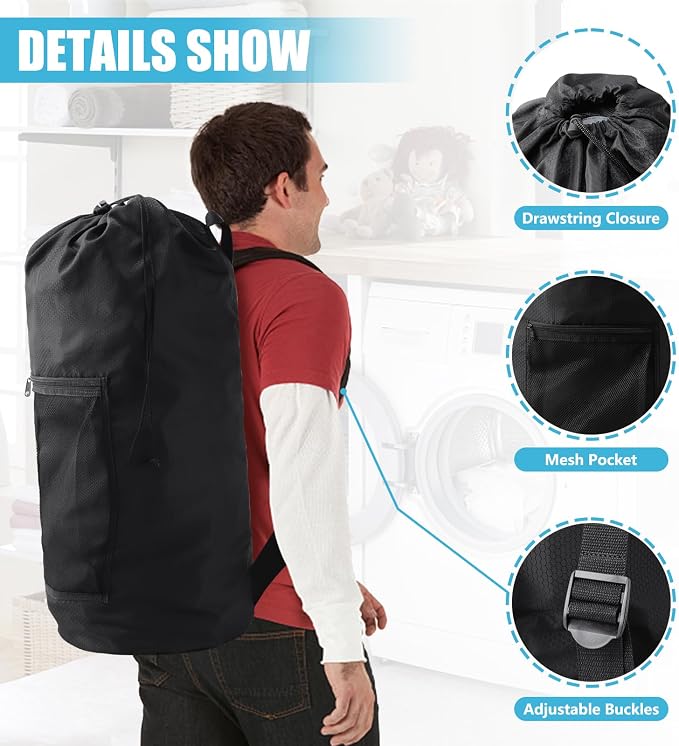 Laundry Bag Backpack, Olosar Extra Large Travel Laundry Bag - Image 4