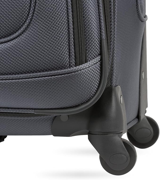 SwissGear Sion Softside Expandable Luggage, Dark Grey, 3-Piece Set - Image 9