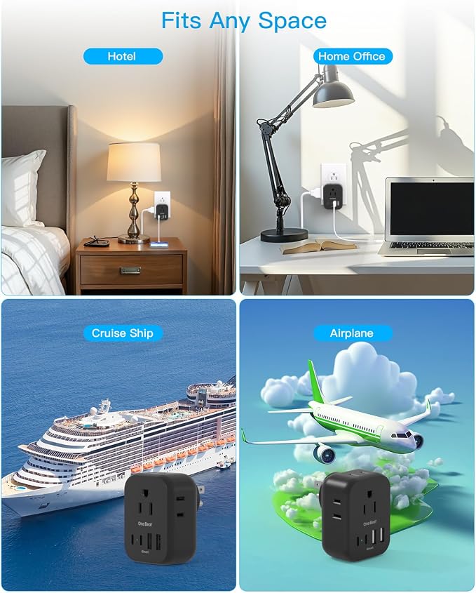 Travel Cruise Ship Essentials, Travel Plug Adapter - Image 6