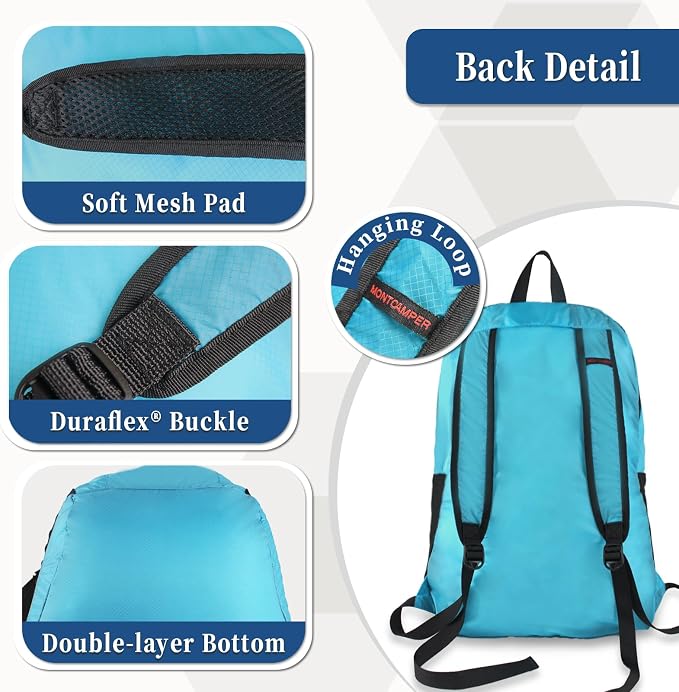 Hiking Daypack - Lightweight & Water-Resistant Portable Backpack - Image 5