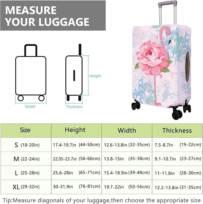 Travel Luggage Cover Suitcase Protector Fits 18-32 Inch Wheel Covers - Image 6