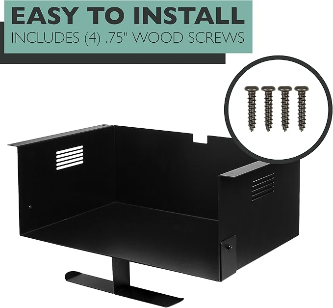 Ilyapa Under Desk Mount, Steel CPU Under Desk Computer Mount - Image 5