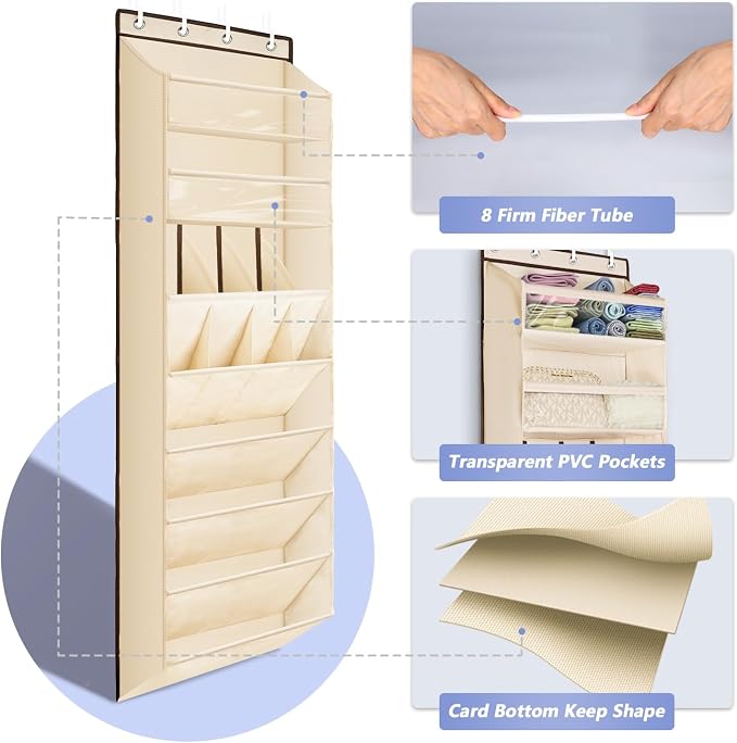 FENTEC 1 Pack Over The Door Shoe Organizer, 8-Tier Shoe Rack - Image 3