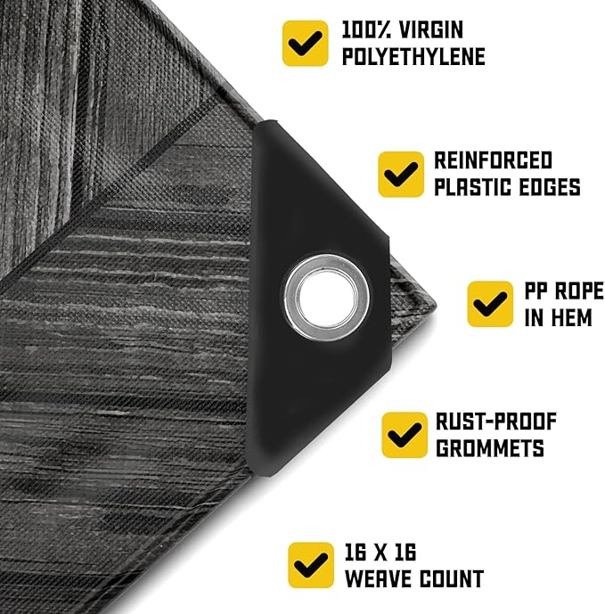 Core Tarps Extreme Heavy Duty 20 Mil Tarp Cover, Waterproof, UV Resistant - Image 2