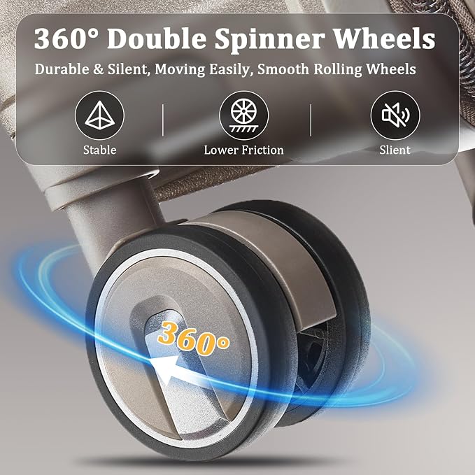 Luggage Set 4 Piece with Spinner Wheel, TSA Approved Expandable Hardshell - Image 8