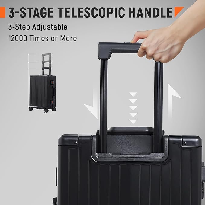 UrbanExplorer All Aluminum Carry On Luggage 22x14x9 Airline Approved Heavy Duty - Image 4
