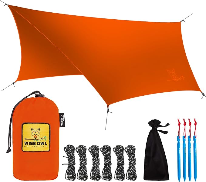Wise Owl Outfitters Hammock Rain Fly – Waterproof Camping Tarp Cover by WiseOwlOutfitters