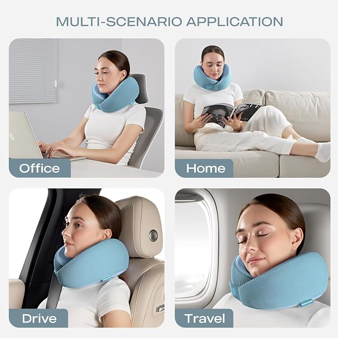 Skechers Women's Memory Foam Neck Pillow, Comfortable & Breathable Travel Pillow - Image 6