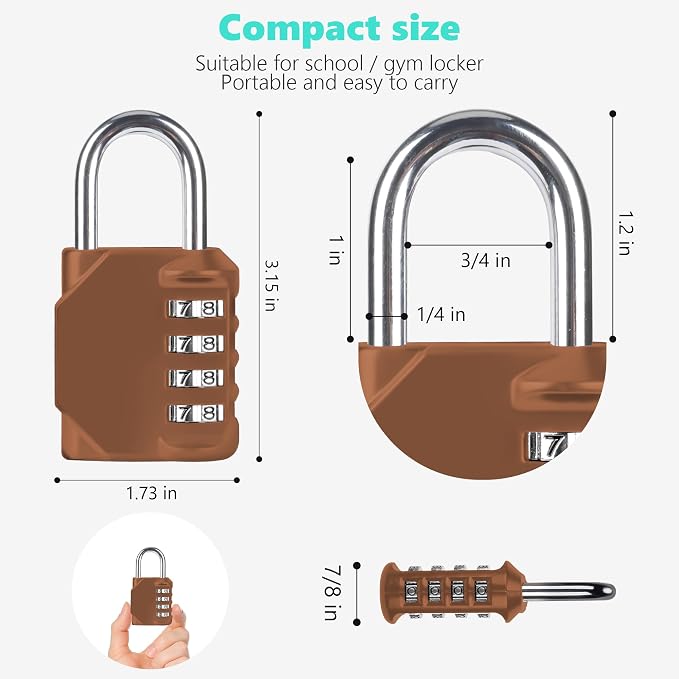 CL11MC Combination Lock, 4 Digit Outdoor Combination Padlock Set Your own - Image 2