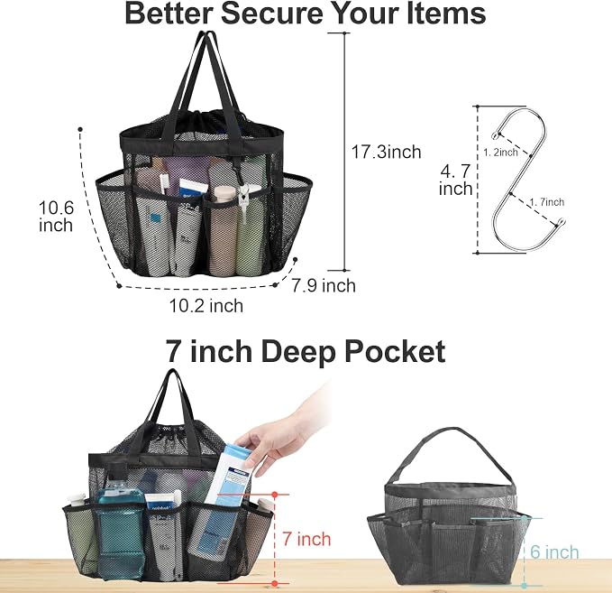 F-color Mesh Shower Caddy Portable - Image 3
