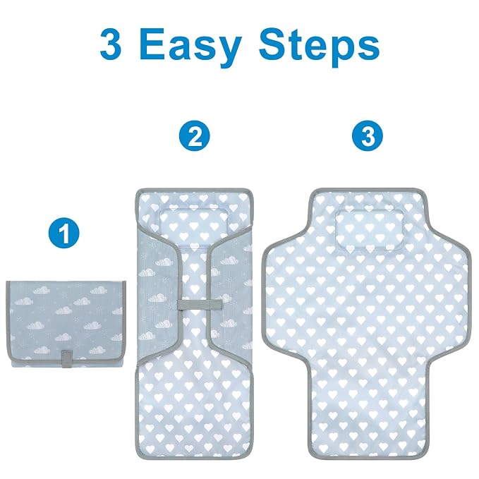 Accmor Portable Diaper Changing Pad, Waterproof Baby Changing Mat, Foldable - Image 5