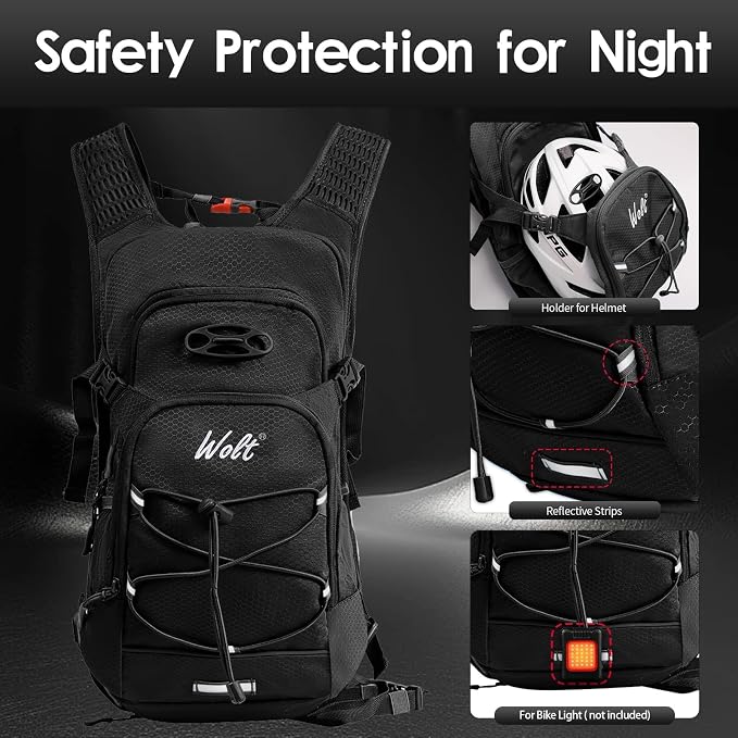WOLT Hydration Backpack 18L Hiking Water Backpack - Image 4