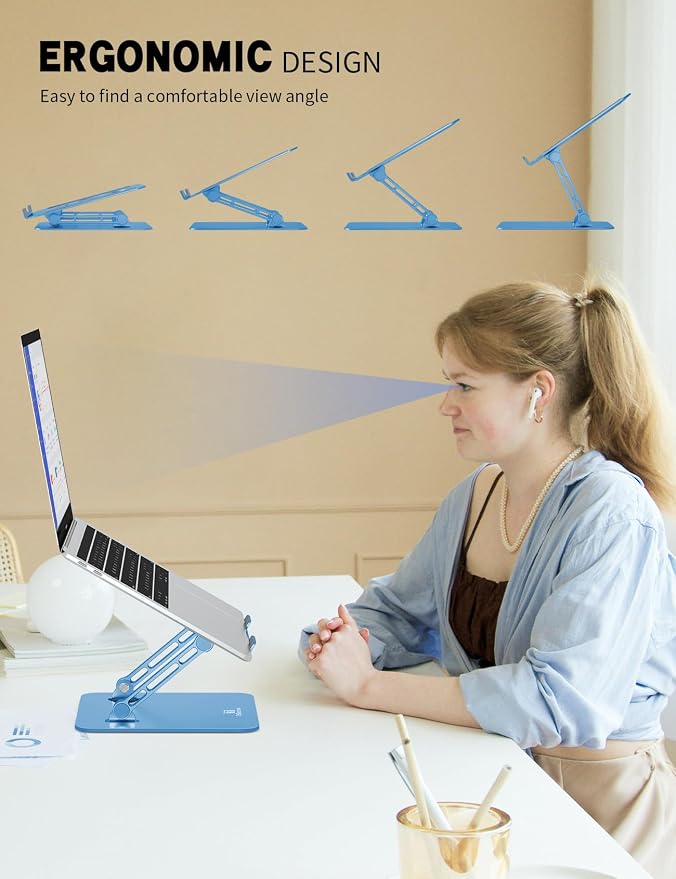 Laptop Stand, Ergonomic Adjustable Computer Stand - Image 2