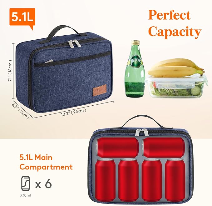 Lifewit Freezable Lunch Box, Insulated Reusable Lunch Bag - Image 3