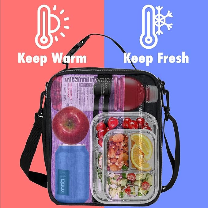 opux Insulated Lunch Box for Men Women Adult, Compact Lunch Bag for Kids Boy - Image 8