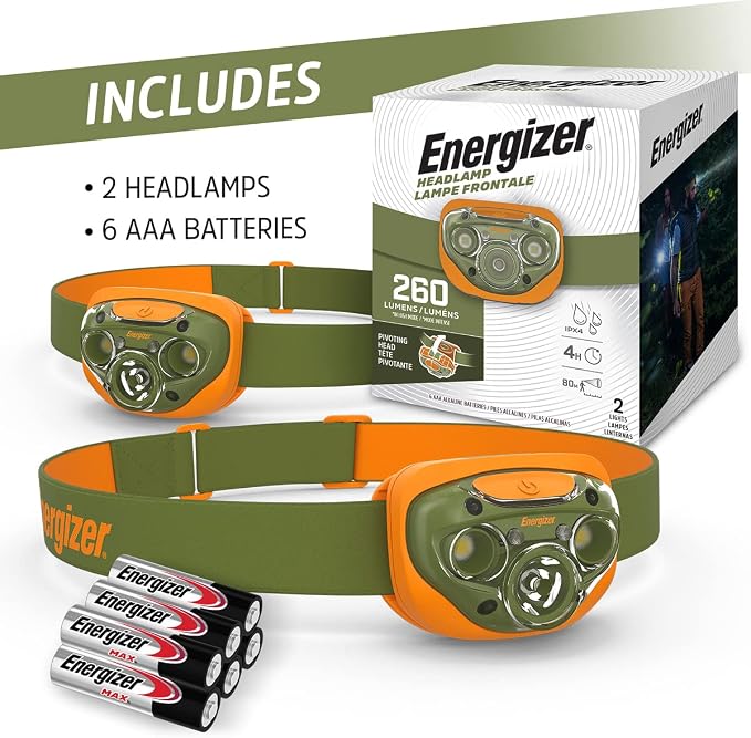 Energizer LED Headlamp PRO, IPX4 Water Resistant Headlamps, High-Performance - Image 7