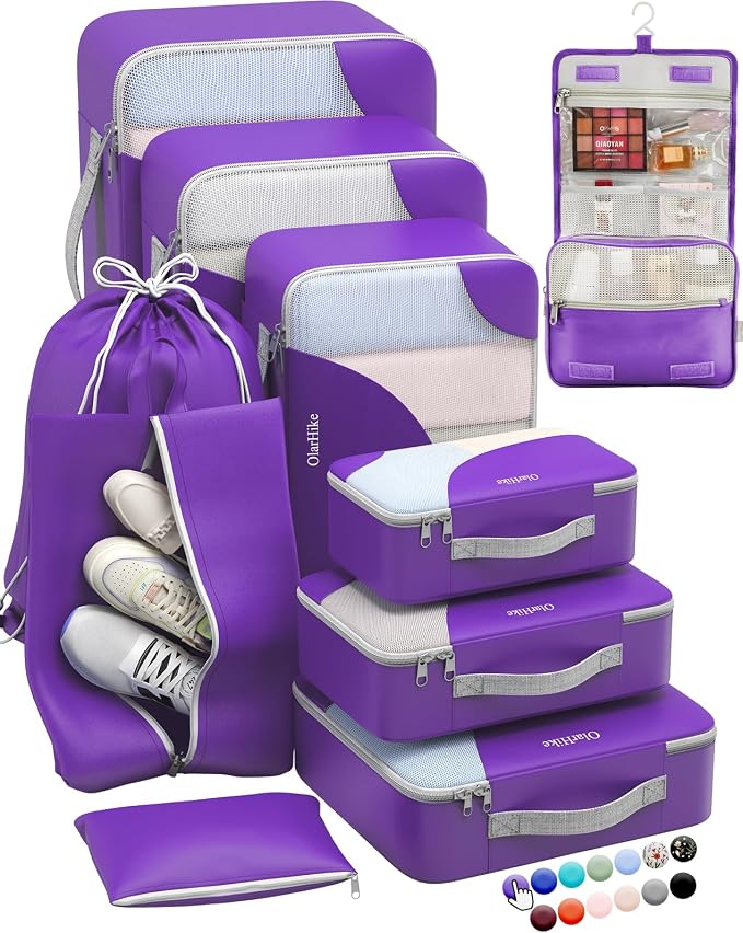 ALL INCLUDED 10 Set Durable Packing Cubes by OlarHike