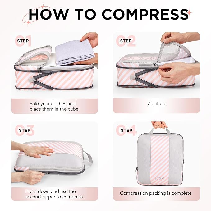 10 Set Compression Packing Cubes - Image 3