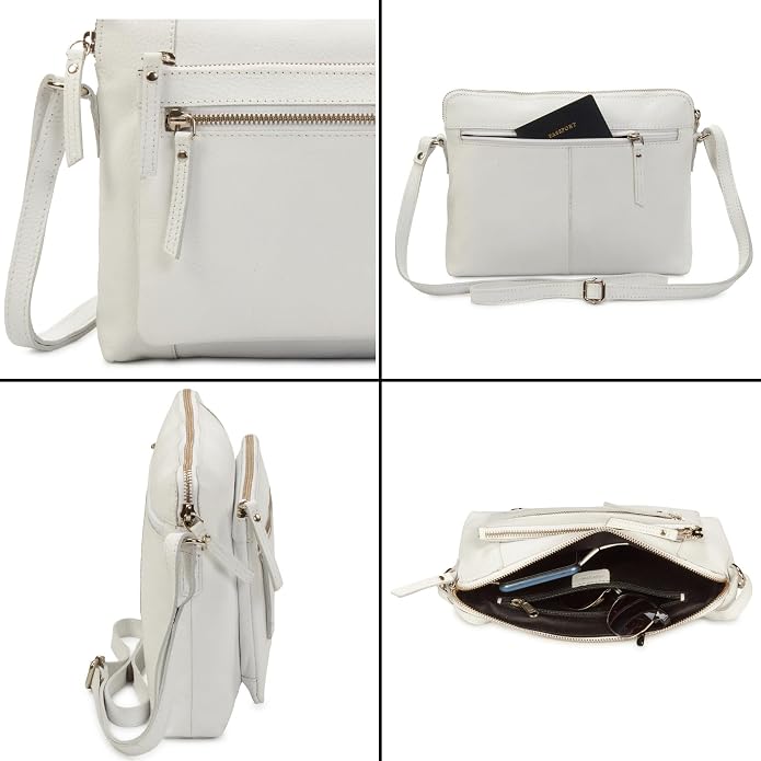 Wise Owl Accessories Small Soft Pebbled Real Leather Crossbody Handbags Purses - Image 5