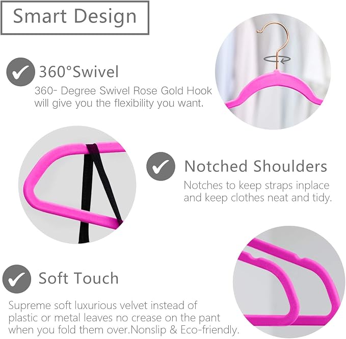 MIZGI Premium Velvet Hangers Heavyduty - Image 3