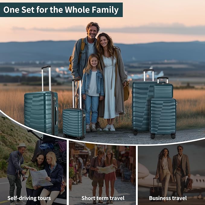 5-Piece Luggage Set, Lightweight ABS+PC Hard Shell Suitcase - Image 9