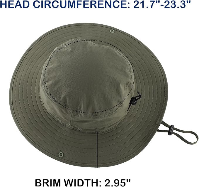 Connectyle Sun Hat for Men Women Outdoor UV Protection Safari Hat for Fishing - Image 3