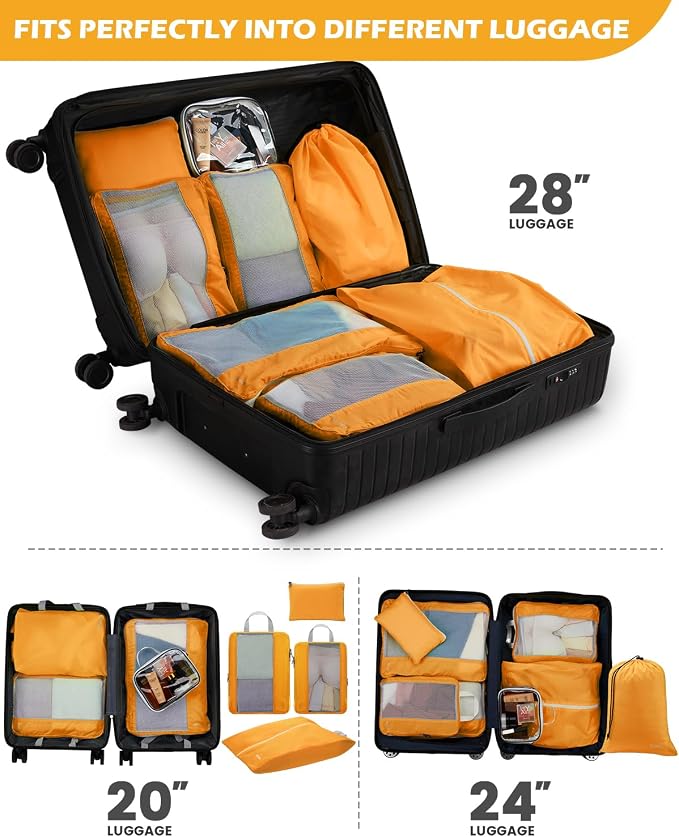 Gonex 8 Set Expandable Mesh Packing Cubes - Image 7