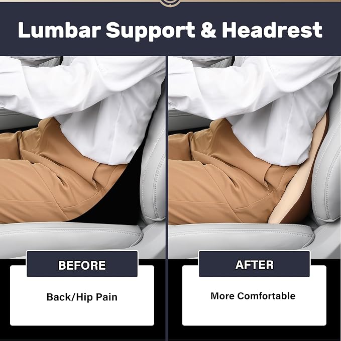 Coverado Lumbar Support and Headrest Pillow - Image 4
