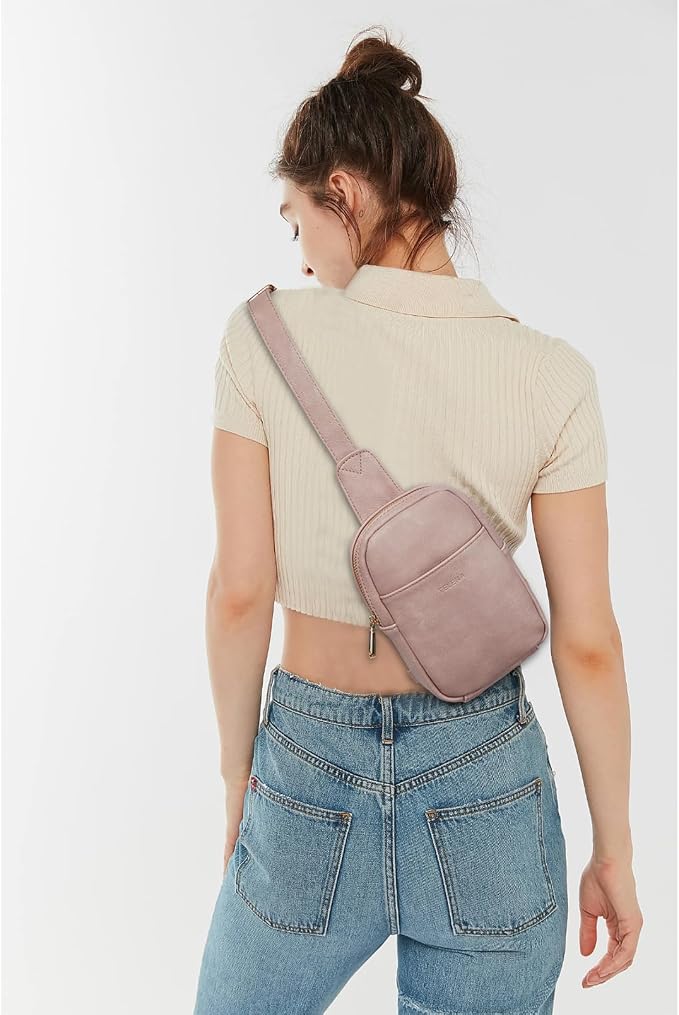 Telena Small Sling Bag for Women Leather Crossbody Fanny Packs Chest Bag for - Image 2