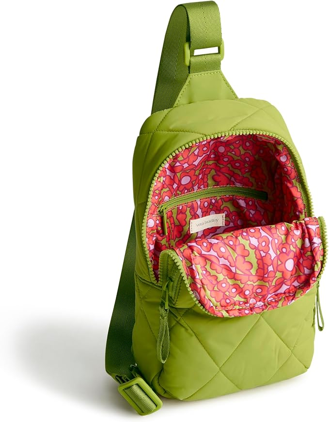 Vera Bradley Women's Lorman Sling Backpack-Featherweight Bag, Spinach Green - Image 4