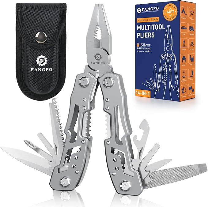 14-In-1 Multitool Pliers，Premium Portable Multi Tool ，with Safety Locking by fangfo