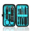 Manicure Set 9 in 1 Stainless Steel, Nail Clippers Scissors Pedicure Tools Kit by HANTEKAS
