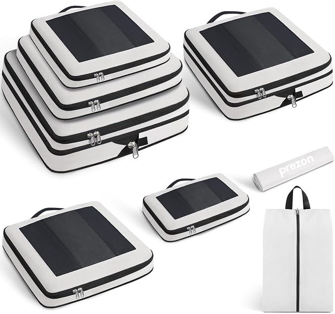 8 Set/6 Set/4 Set Compression Packing Cubes by PREZON