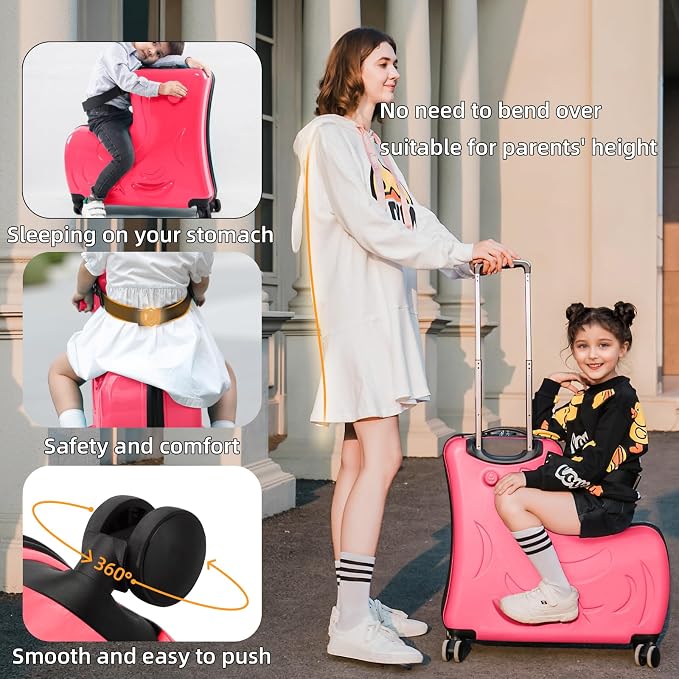 AO WEI LA OW Duffel Bag for Kids Ride-On Suitcase Carry-On Luggage - Image 6