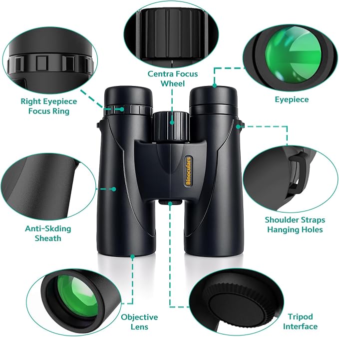Binoculars for Adults High Powered – 12X42 HD Compact Binoculars for Bird - Image 2