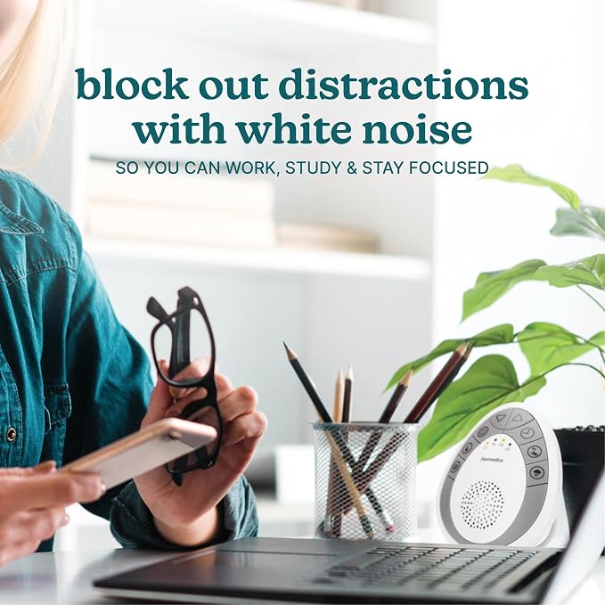 Homedics Rejuvenate Traveler White Noise Sound Machine, Portable Sound Machine - Image 6