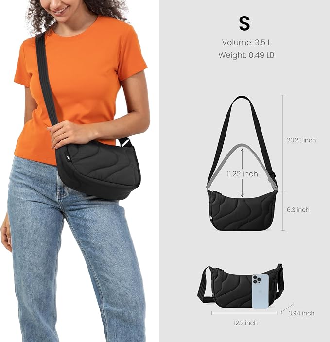 tomtoc 3.5L Puffer Sling Crossbody Bag - Image 3