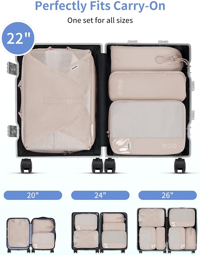 WANDF 7 Set Compression Packing Cubes - Image 4