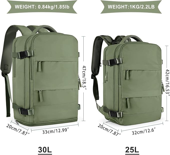 coowoz Large Travel Backpack For Women Men, Carry On Backpack Flight Approved - Image 3