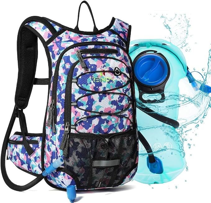 Hydration Pack Backpack with 3L Water Bladder by REINOS+OUTDOOR