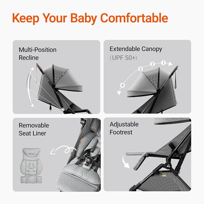 Lightweight Baby Travel Stroller - Image 7