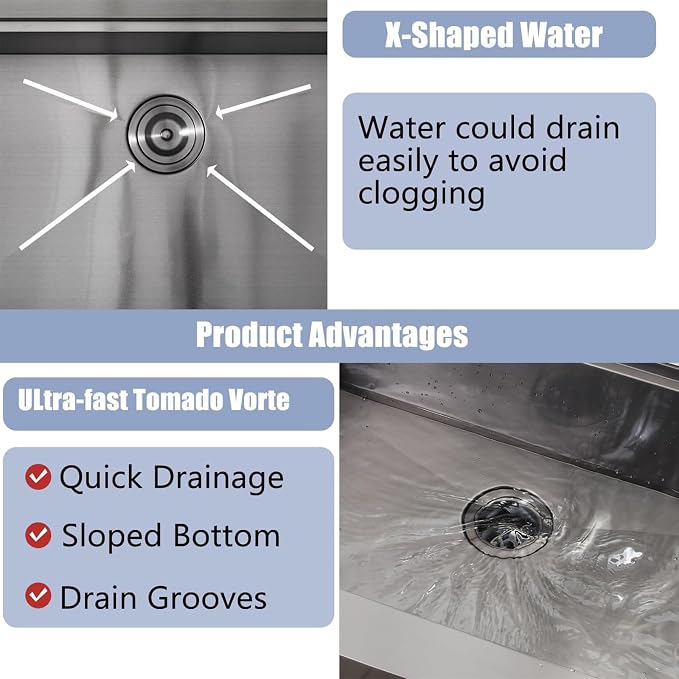 Black Farmhouse Sink 33 Inch - Image 7