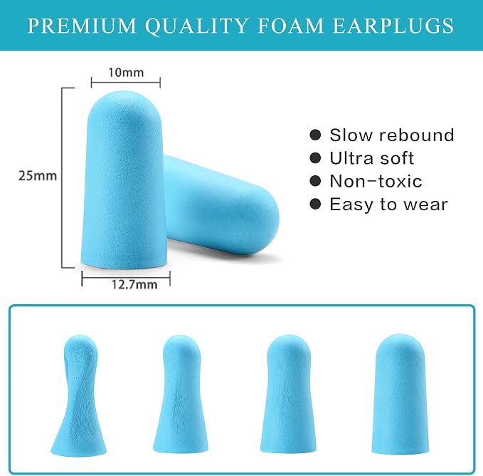 30Pair Soft Foam EarPlugs, 32dB Disposable Sound Blocking Noise Cancelling Ear - Image 3