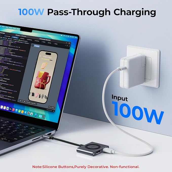 RayCue 2-in-1 USB C Hub, USB C to HDMI Adapter - Image 4