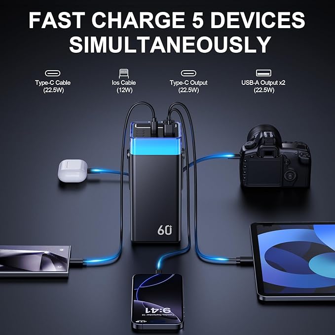 Power Bank 60000mAh 22.5W Fast-Charging Portable Charger - Image 5