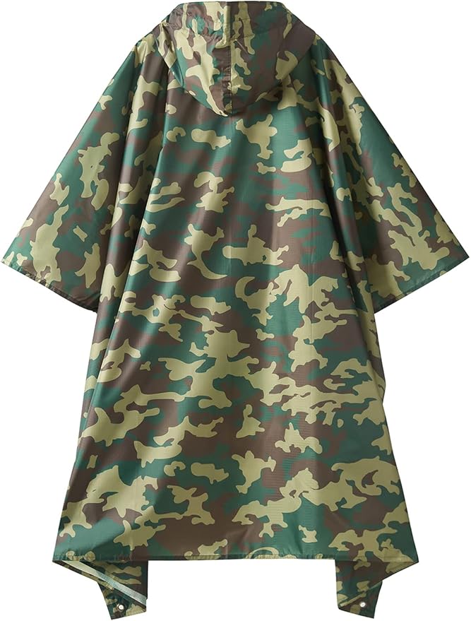 PTEROMY Hooded Rain Poncho for Adult - Image 7