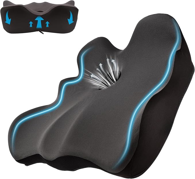 Seat Cushion, X-Large Memory Foam Office Chair Cushion, by LEFAFARDET
