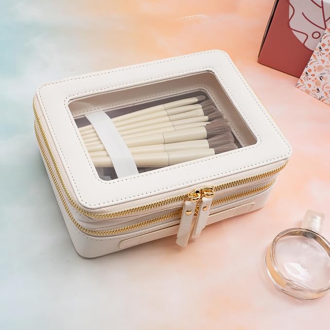 Aveniee Large Clear Makeup Bags, Double Layer Cosmetic Bags - Image 4