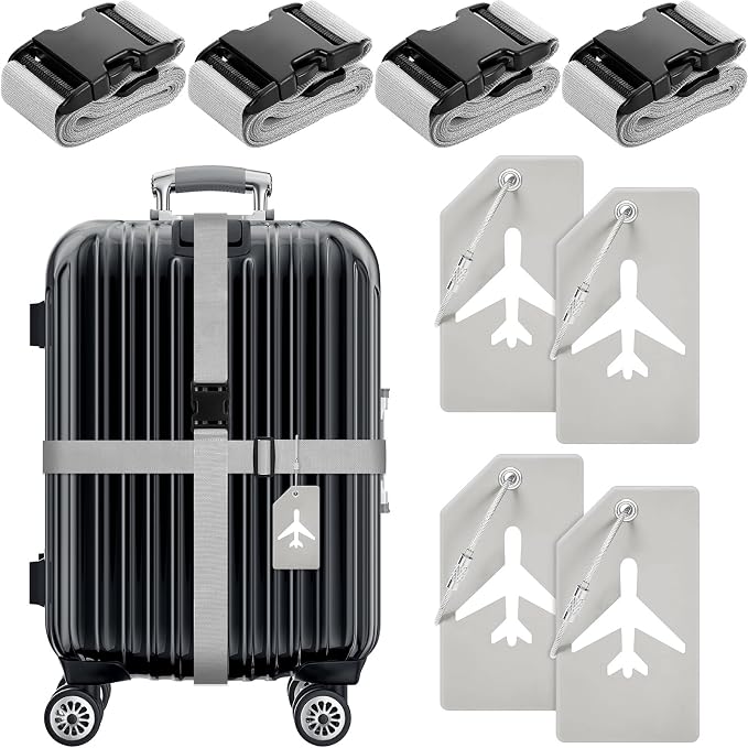 Weewooday 8 Pcs Luggage Straps Suitcase Tags Set by Weewooday